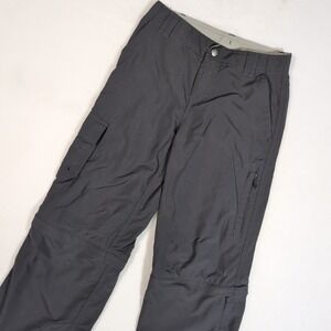 REI Sahara Convertible Hiking Pants Boys S 8 Gray Zip Off Cargo Quick Dry